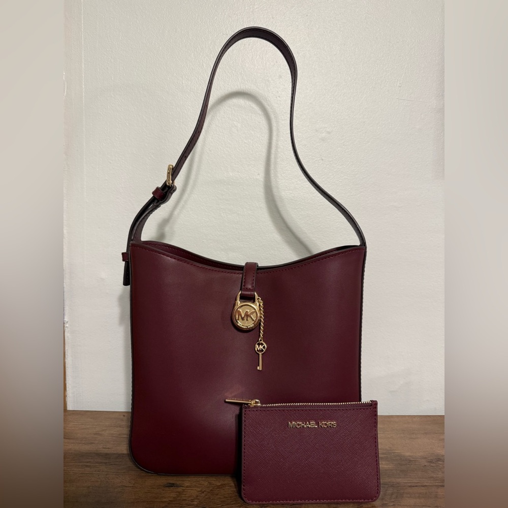 Michael Kors Burgundy Shoulder Bag